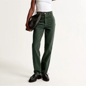 Abercrombie Green 90s Straight Jeans